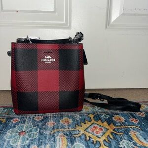Coach Black and Red Crossbody